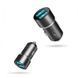 Автомобільний зарядний пристрій SkyDolphin SZ02V Aluminium (2USB, 2.4A) Black + кабель microUSB (AZP-000073) [603119], фото 5