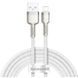 Кабель Baseus Cafule Series Metal Data Cable USB to IP 2.4A 1m White (CALJK-A02) [802340], фото 1