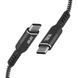 Кабель USB-C > USB-C заряджання/синхронізації 2E 1м, 240Вт Type-C, плетений, чорний (2E-CCCCAL-WH) [108551], фото 5