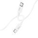 Кабель HOCO X87 Magic silicone 60W PD charging data cable for Type-C to Type-C White (6931474783264) [802481], фото 3