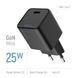Мережевий зарядний пристрій ColorWay GaN Mini 25W PD Port PPS USB-C Black (CW-CHS052PD-BK) [603375], фото 7