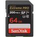 Карта пам'яті SanDisk SD 64GB C10 UHS-I U3 R200/W90MB/s Extreme Pro V30 (SDSDXXU-064G-GN4IN) [110038], фото 2