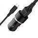 Автомобільний зарядний пристрій SkyDolphin SZ02V Aluminium (2USB, 2.4A) Black + кабель microUSB (AZP-000073) [603119], фото 2