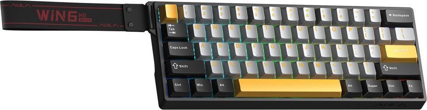 Клавіатура Aula WIN68 HE Max Magnetic Switch Black/Grey/Yellow (6978080504036) [606096]