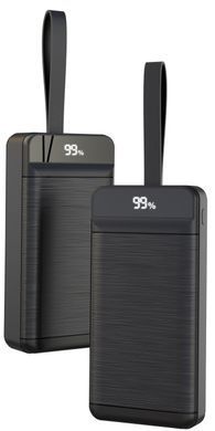 Портативний зарядний пристрій XO PR157 - 40000 mAh 3-Input PD20W + QC22.5W with light Black (PR157_Black) [201933]