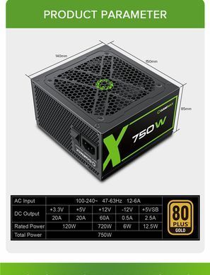 Блок живлення GAMEMAX (GX-750 Modular) [303176]