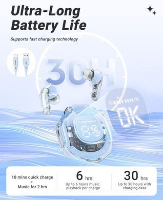Навушники TWS Acefast T8 ice blue (6974316282235) [401936]