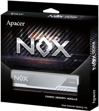 Модуль пам`ятi DDR4 2x8GB/3600 Apacer NOX White (AH4U16G36C25YMWAA-2) [606223]