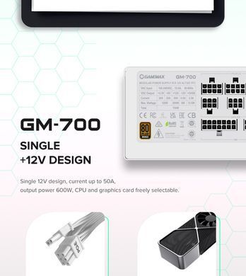 Блок живлення GAMEMAX (GM-700 Modular white) [304223]