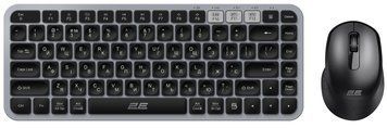 Комплект клавіатура та миша 2E MK430 WL/BT, EN/UK, сіро-чорний (2E-MK430WBGR_UA) [103590]