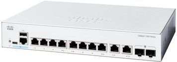 Комутатор Cisco Catalyst 1300 8xGE, Ext PS, 2x1G Combo (C1300-8T-E-2G) [105238]