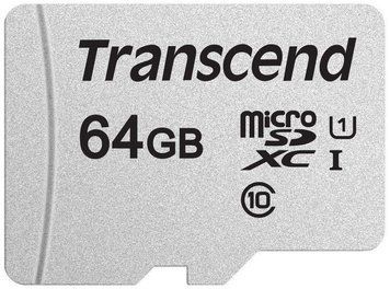 Карта пам'яті Transcend microSD 64GB C10 UHS-I R100/W20MB/s (TS64GUSD300S) [108901]