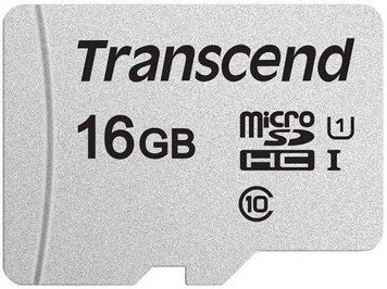 Карта пам'яті Transcend microSD 16GB C10 UHS-I R95/W10MB/s + SD (TS16GUSD300S-A) [108895]