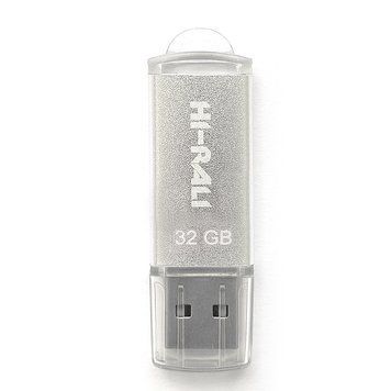 Флеш-накопичувач USB 32GB Hi-Rali Rocket Series Silver (HI-32GBVCSL) [607121]