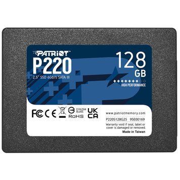 Накопичувач SSD 128GB Patriot P220 2.5" SATAIII TLC (P220S128G25) [608102]