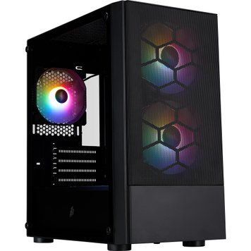 Корпус 1stPlayer Black без БЖ (X4-M-BK-2F1P-1F1) [608758]