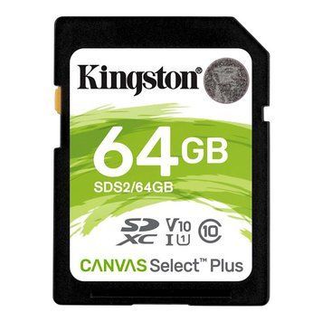 Карта пам`яті SDXC 64GB UHS-I Class 10 Kingston Canvas Select Plus R100MB/s (SDS2/64GB) [607487]
