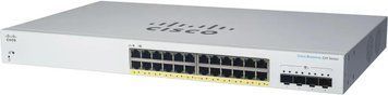 Комутатор Cisco CBS220 24xGE, PoE, 4x10G SFP+, Smart (CBS220-24P-4X-EU) [110093]