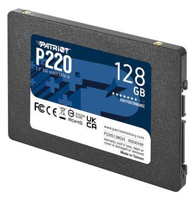 Накопичувач SSD 128GB Patriot P220 2.5" SATAIII TLC (P220S128G25) [608102]