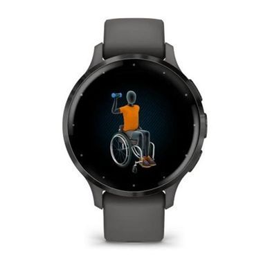 Смарт-годинник Garmin Venu 3s Silver Stainless Steel Bezel with Pebble Gray Case and Silicone Band (010-02785-50) [613053]