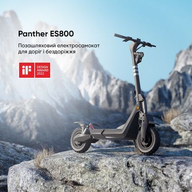Електросамокат OKAI ES800 Panther Off-Road Black 12", 1500(3000)W, Dual Motor, 19.2Ah, 50km, 60km\h, 35%, NFC, App, 43kg (ES800-B) [800007]