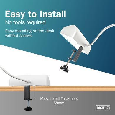 Блок розеток DIGITUS Office, 3xSchuko, 2xUSB-A, 1xUSB-C, 16A, 1.5м, вилка Schuko, білий (DA-70626) [112700]