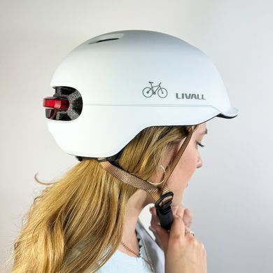 Захисний шолом Livall C20 (M) White (54-58см), сигнал стопів (LIV-000C20-4242) [800030]