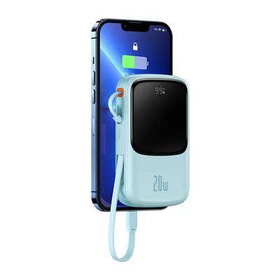 Універсальна мобільна батарея Baseus Qpow Pro 10000mAh, 20W, Blue (PPQD020003) (6932172608460) [603474]