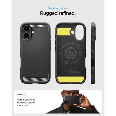 Чохол Spigen для iPhone 17, Rugged Armor MagFit, Matte Black (ACS10367) [111300]