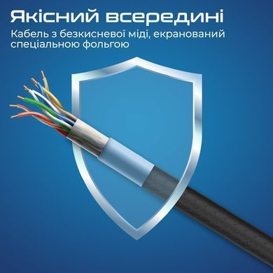 Комплект кабелів Promate USB Type-C - Lightning (M/M), 3A, 27W, 0.3 м, 1.2 м, 2 м Black (cablekit-ci) [604430]