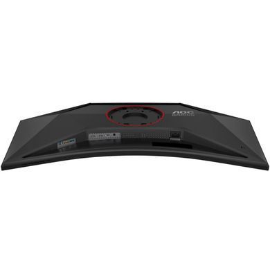 Монітор TFT 34" AOC, WQHD, Fast VA, вигн., 240Гц, 2хHDMI, DP, USB-hub, HAS, чорно-червоний (CU34G4Z) [405574]