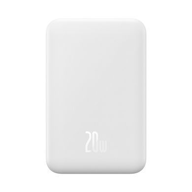 Зовнішній акумулятор Baseus Magnetic Mini Wireless Fast Charge Power Bank 20000mAh 20W White (PPCX150002) [806195]