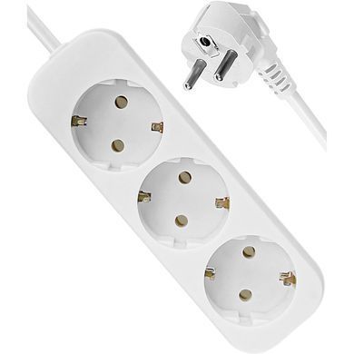 Мережевий фільтр Power filtr 1.8м Defender E318, 3 розетки, з заземленням (992210) [402637]