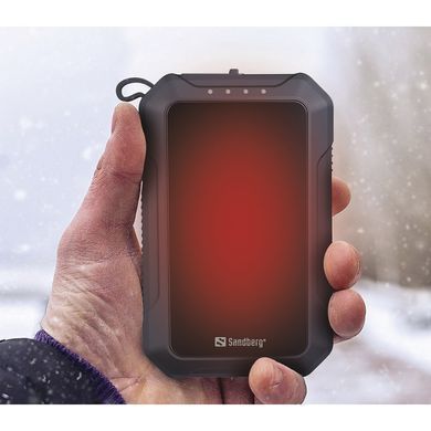 УМБ Sandberg 10000mAh Hand Warmer з обігрівачем рук 2A, USB, Type-C in, PowerThru, LED ліхтар 1W (420-65) [402190]