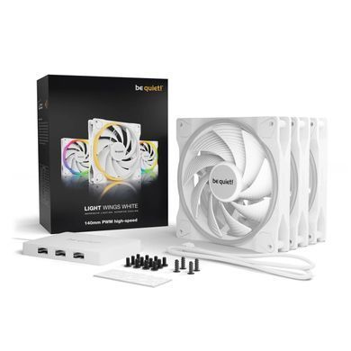 Вентилятор be quiet! Light Wings 140mm PWM High-Speed 3-Pack White (BL103) [620826]