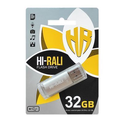 Флеш-накопичувач USB 32GB Hi-Rali Rocket Series Silver (HI-32GBVCSL) [607121]