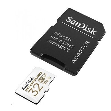 Карта пам'яті microSDHC (UHS-1 U3) SanDisk Max Endurance 32Gb class 10 V30 (100Mb/s) (adapterSD) (SDSQQVR-032G-GN6IA) [805562]