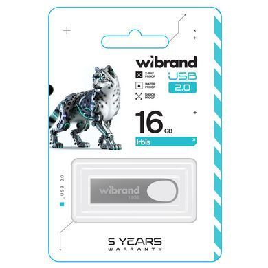 Флеш-накопичувач Wibrand USB 2.0 Irbis 16Gb Silver (WI2.0/IR16U3S) [802906]