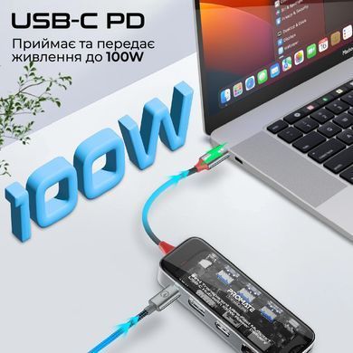 USB-хаб Promate USB Type-C Grey (transhub-pro) [605172]