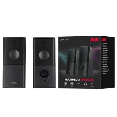 Акустична система 2E PCS202, 2.0, USB, Black (2E-PCS202BK) [114006]