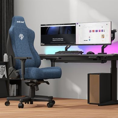 Крісло для геймерів Anda Seat Kaiser 3E XL Dark Blue Fabric (AD23YC-XL-09-S-CF-S01) [614537]