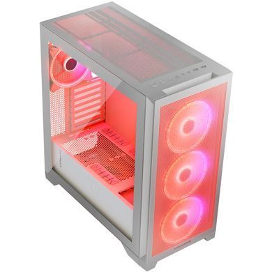 Корпус Modecom VOLCANO EXPANSE S ARGB 4x140mm fans MIDI USB 3.0x2+TYPE-C WHITE без БЖ ATX (AT-EXPANSE-SG-20-000000) [402984]