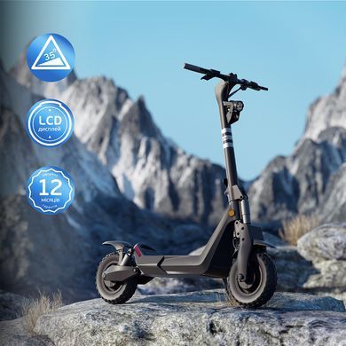 Електросамокат OKAI ES800 Panther Off-Road Black 12", 1500(3000)W, Dual Motor, 19.2Ah, 50km, 60km\h, 35%, NFC, App, 43kg (ES800-B) [800007]