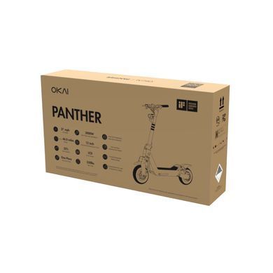 Електросамокат OKAI ES800 Panther Off-Road Black 12", 1500(3000)W, Dual Motor, 19.2Ah, 50km, 60km\h, 35%, NFC, App, 43kg (ES800-B) [800007]