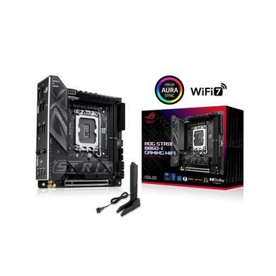 Материнcька плата ASUS ROG STRIX B860-I GAMING WIFI s1851 B860 2xDDR5 M.2 DP HDMI USB Type-C Wi-Fi BT mITX (90MB1JB0-M0EAY0) [109180]