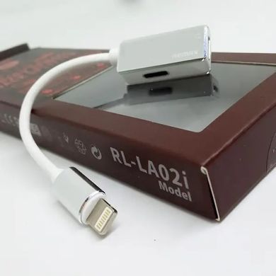 Адаптер Remax RL-LA02i Enjoy 2in1 Lightning-2 Lightning, 12см, White (6954851298007) [604152]