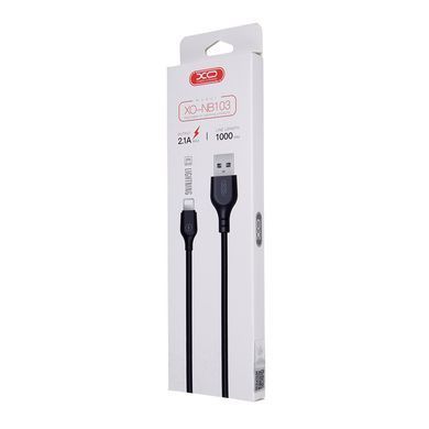 Кабель XO NB103 USB-Lightning (M/M), 2.1A 1м Black (6920680862702) [604390]
