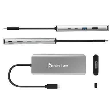 USB-хаб J5create USB-C 5-в-1 Grey (JCD401-N) [618233]