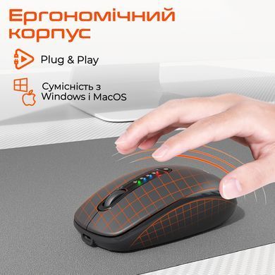 Миша бездротова Meetion BTM100R Black/Steel Gray (MT-BTM100R-A) [618279]