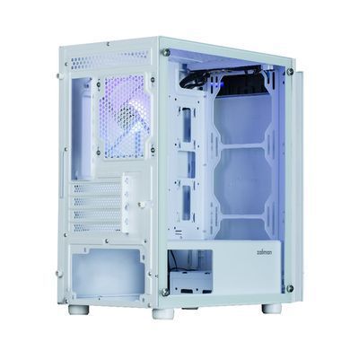 Корпус Zalman T4 Plus без БЖ, 2xUSB3.0, 1xUSB2.0, 1x120мм ARGB, VGA 3200мм, LCS ready, TG Side Panel, mATX, білий (T4PLUSWHITE) [109566]